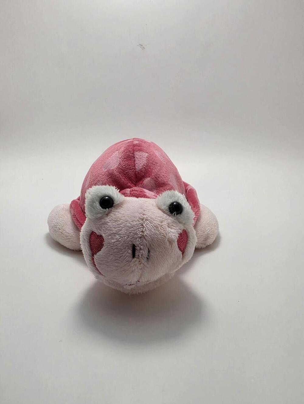 Vintage Mary Meyer Pink Turtle Hearts Plush Soft Rare (5 inch)